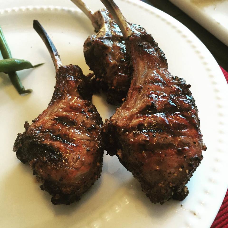 Grilled Lamb Chops with Cuban Coffee Rub by GourmetBetty